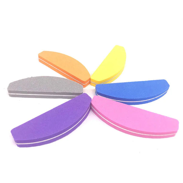 10-Piece Washable Double-Sided Nail Buffering File Block Set - Salon Sponge Manicure