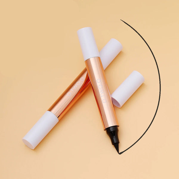 O.TWO.O Double-Ended Stamp Eyeliner Pen - Waterproof Fast-Dry Black Liquid Liner