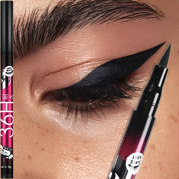 36H Black Liquid Eyeliner Pen - Waterproof, Quick-Dry, No-Bloom Long-Lasting