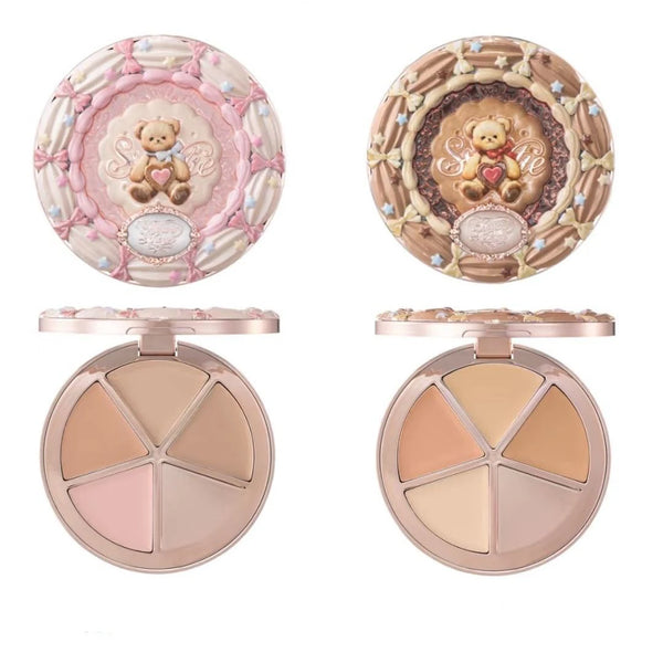 Flower Knows Sweetie Bear 4-Color Concealer Palette - Brightening Full Coverage