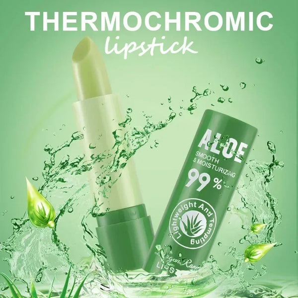 Aloe Vera Colour-Changing Lip Balm Stick - Moisturizing Hydrating Watery Unisex Care