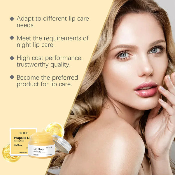 Hoygi Propolis Lip Sleeping Mask - Exfoliating, Moisturizing & Overnight Line Repair
