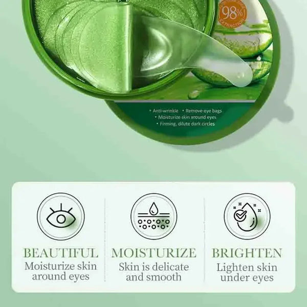 Eelhoe Aloe Vera Collagen Eye Mask 60pcs - Anti Dark Circles, Firming & Moisturizing