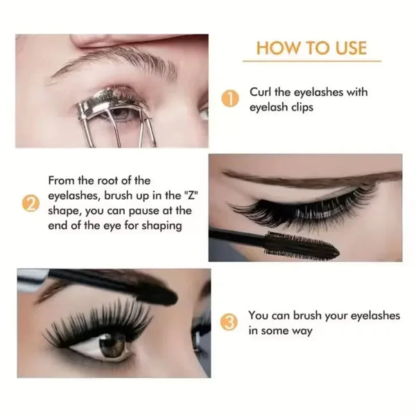 4D Curling & Lengthening Mascara - Waterproof, Sweat-Proof, Certified Gentle Formula
