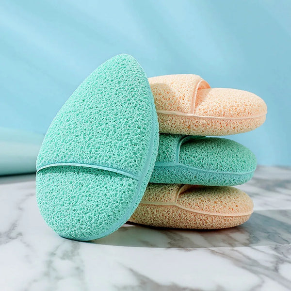 Exfoliating Cleansing Puff Sponge Set - Deep Facial Removal Tool with Headband