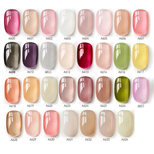 MAYCHAO 7.3ml Transparent Jelly Nude Gel Nail Polish - CPNP Certified UV/LED Soak-Off