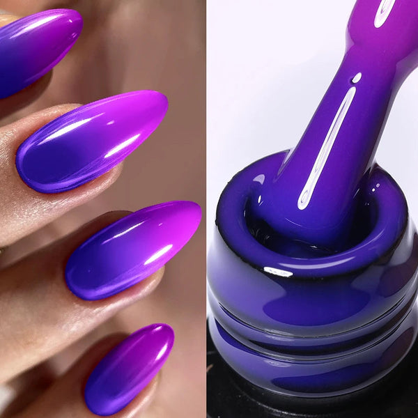 LILYCUTE 7ml Thermal Temperature-Changing Gel Nail Polish - Semi-Permanent UV Gel Art