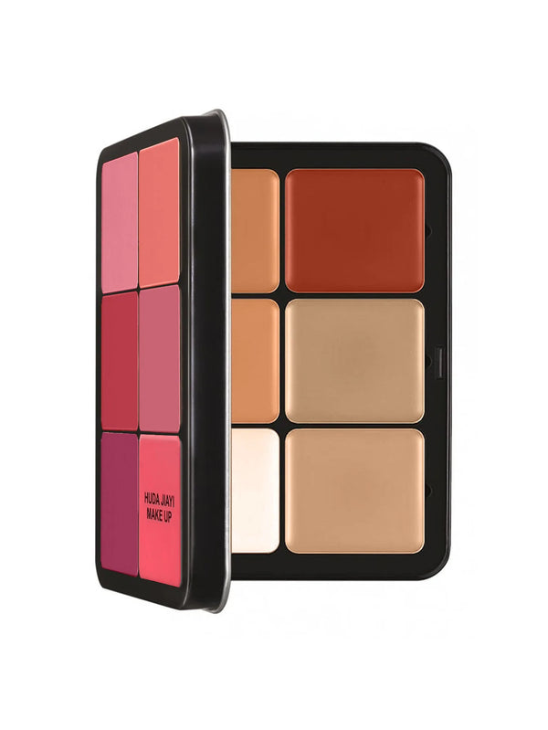 12-Color Blush & Contour Cream Palette - Concealer, Highlighter & Blemish Cover