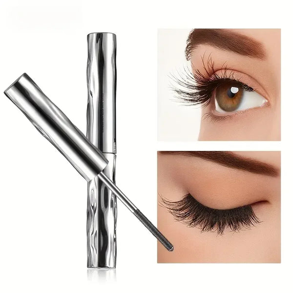 Steel Tube Spiral Brush Mascara - Silk Fiber, Waterproof & Long-Lasting Curl