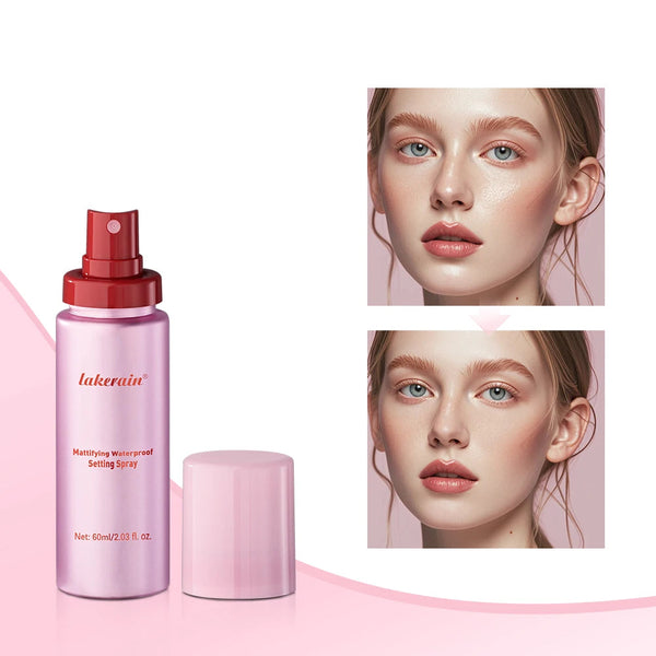 Mattifying Waterproof Makeup Setting Spray - Oil Control Matte Fixer for All Skin Types