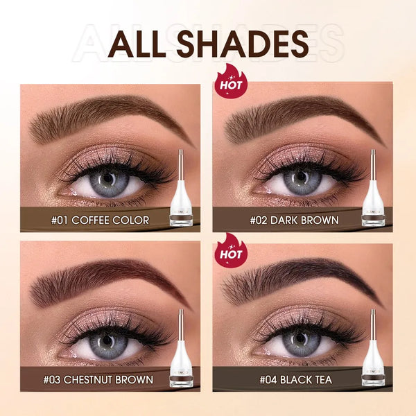 O.TWO.O Eyebrow Pomade Brow Gel - Natural Waterproof Sculpted Tint with Brush