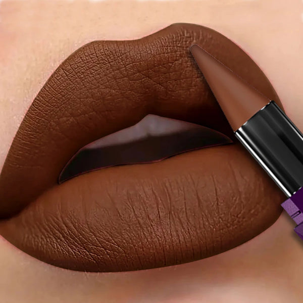 KAFURUX Waterproof Sexy Red Matte Lip Liner & Contour Tint - Non-Transfer Moisturizing