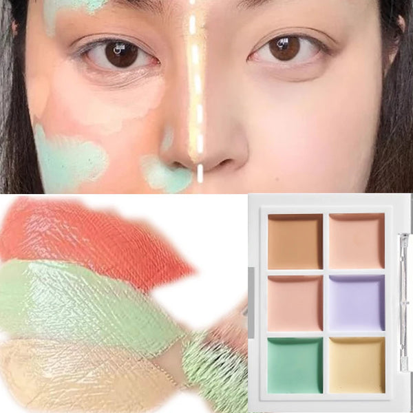 Moisturizing Multicolor Concealer Palette - Full Coverage Cream for Dark Circles & Acne