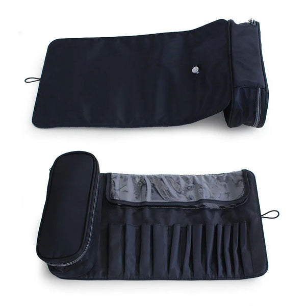 Macroupta Waterproof Nylon Rolling Makeup Brush Organiser - Fold & Travel Case