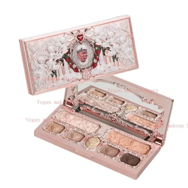 Flower Knows Strawberry Cupid All-in-One Face Palette - Blush, Eyeshadow, Highlight & Bronzer