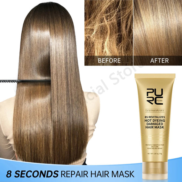 PURC 8-Second Keratin Smoothing Hair Mask - Straightening & Frizz Repair Treatment