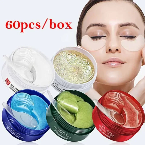 Collagen Eye Mask Patches 60pcs - Moisturizing, Firming & Anti Dark Circles Gel