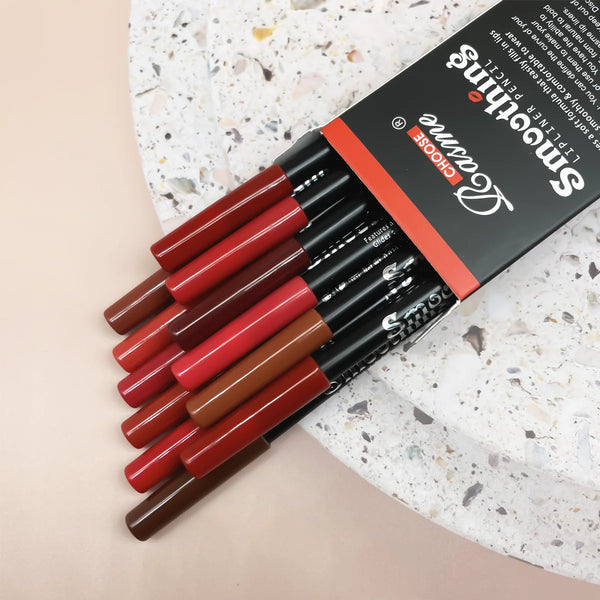 CHOOSE RASME 12-Piece Lip Set - Long-Lasting Lipstick, Liner Pencil & Matte Gloss