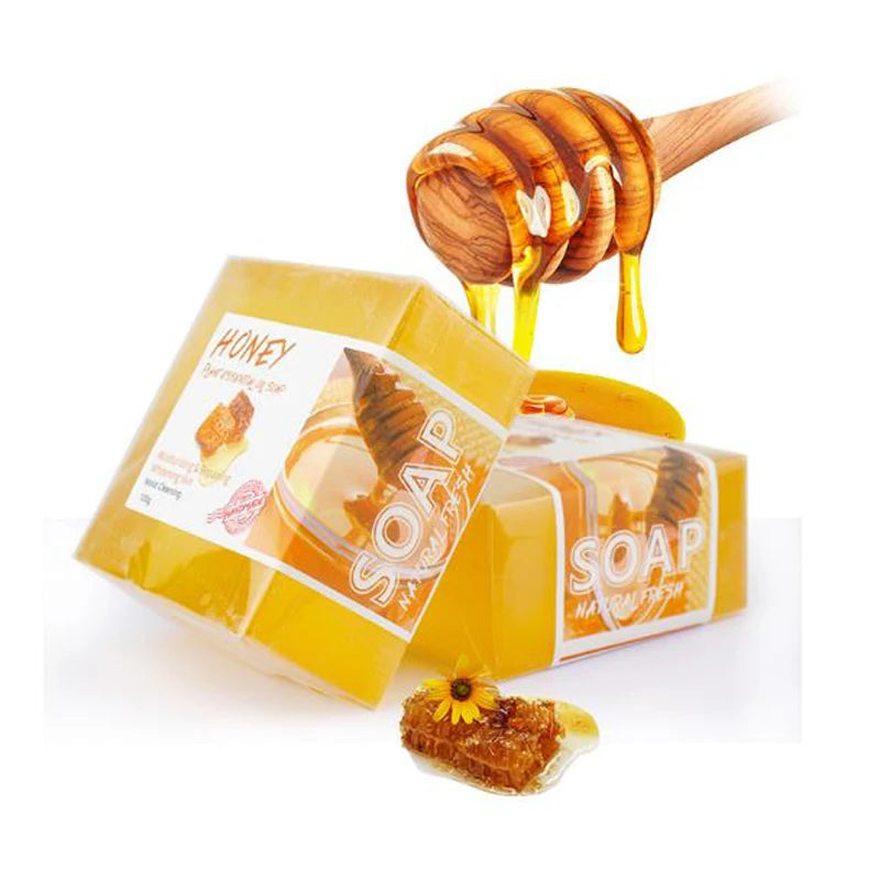 Natural Honey & Essential Oil Handmade Soap Set - 100g x 2 Unisex Bar Soaps