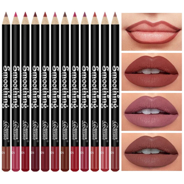 CHOOSE RASME 12-Piece Lip Set - Long-Lasting Lipstick, Liner Pencil & Matte Gloss