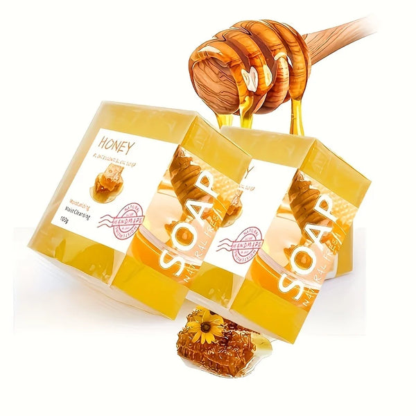 Natural Honey & Essential Oil Handmade Soap Set - 100g x 2 Unisex Bar Soaps
