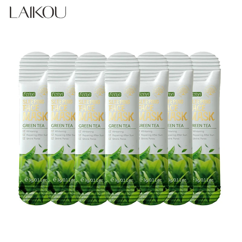LAIKOU 7-Piece Moisturizing Sleeping Face Sheet Mask Set - Hydrating & Nourishing Night Masks