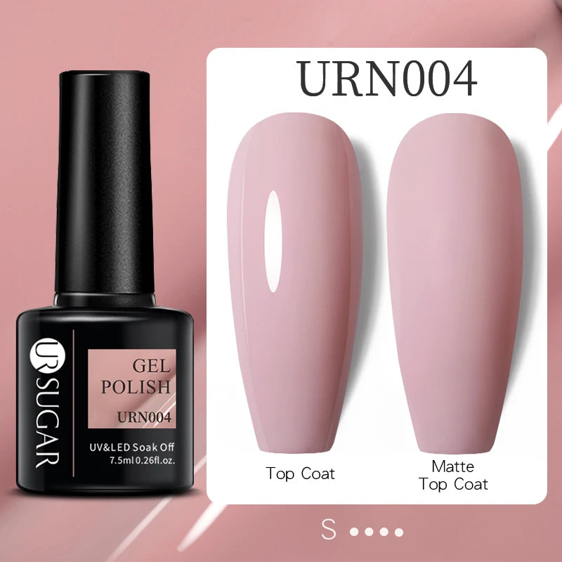UR SUGAR 7.5ml Reflective Glitter Gel Polish - Pink Sequins UV Soak-Off Semi-Permanent