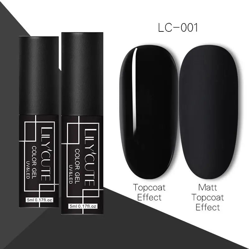 LILYCUTE 5ml Metallic Gold & Silver Mirror Liner Gel - Super Bright French Nail Art