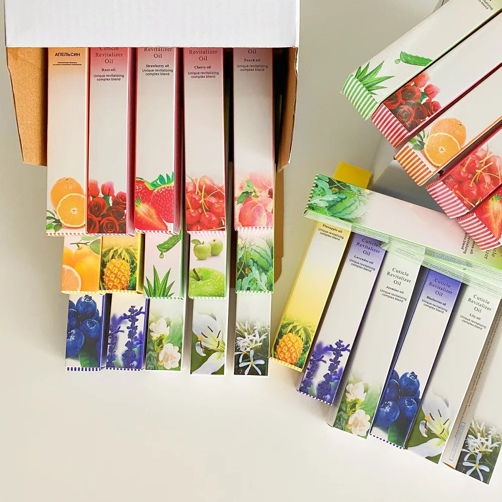 30-Piece Cuticle Oil Pen Set - 15 Fragrances Nail Treatment & Revitalizer