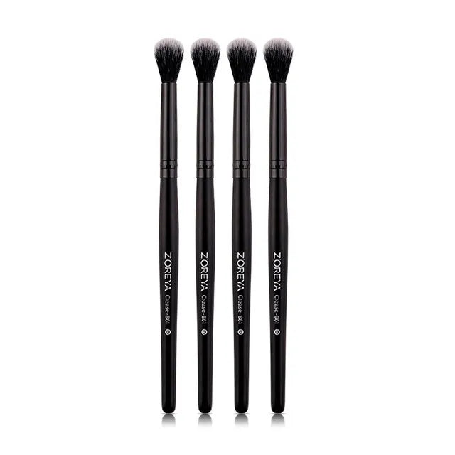 ZOREYA Black Makeup Brush Set - Foundation, Powder, Blush, Eyeshadow & Kabuki