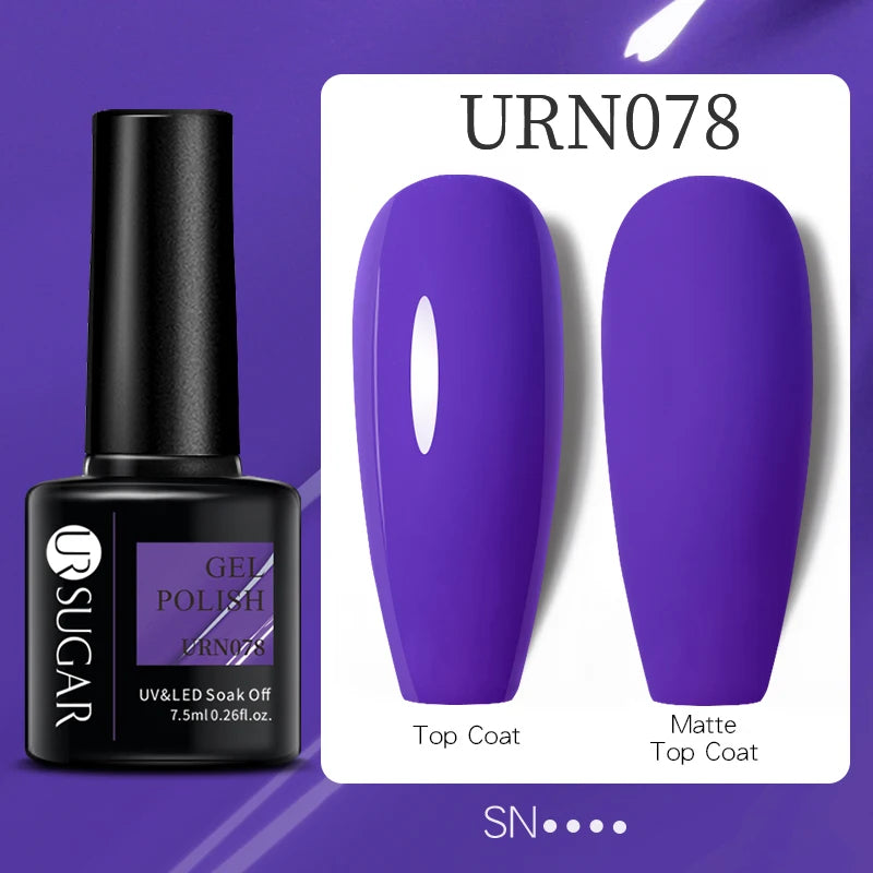 UR SUGAR 7.5ml Reflective Glitter Gel Polish - Pink Sequins UV Soak-Off Semi-Permanent
