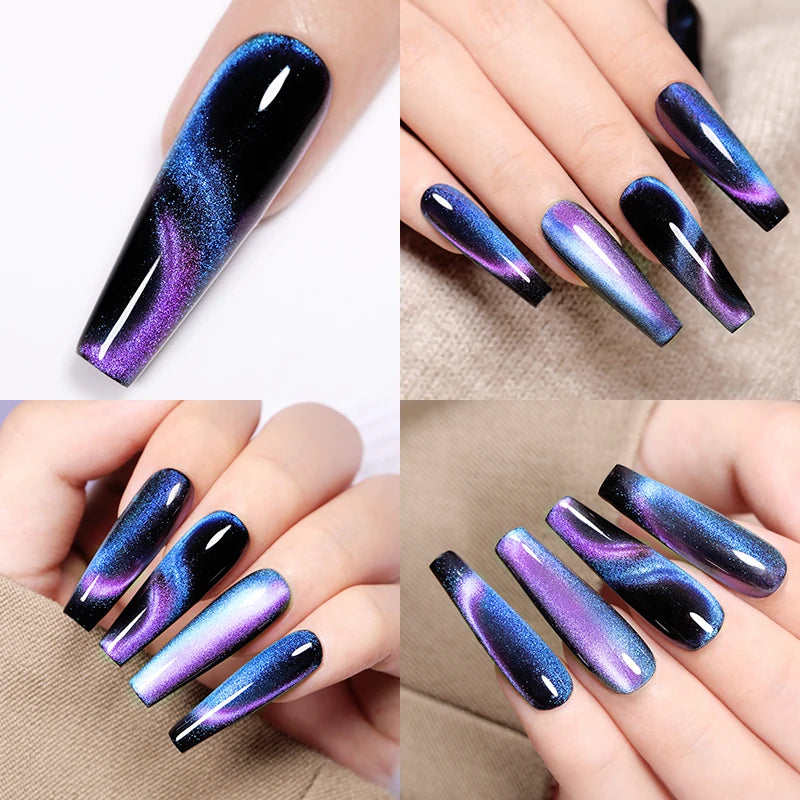 LILYCUTE 9D Cat Eye Magnetic Gel Polish 7ml - Iridescent UV/LED Soak-Off Nail Art