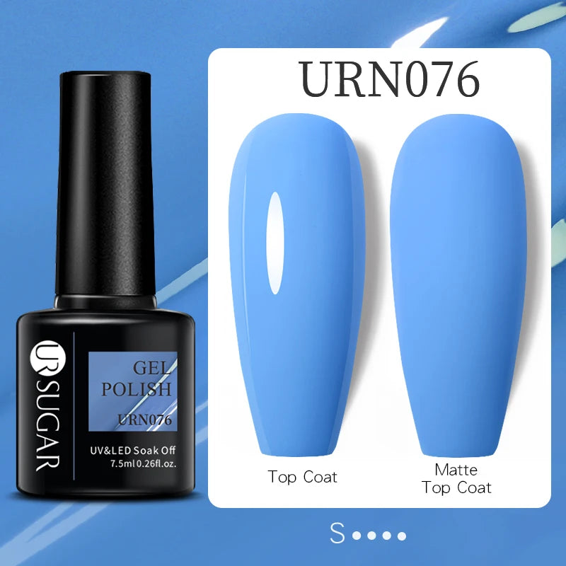 UR SUGAR 7.5ml Reflective Glitter Gel Polish - Pink Sequins UV Soak-Off Semi-Permanent