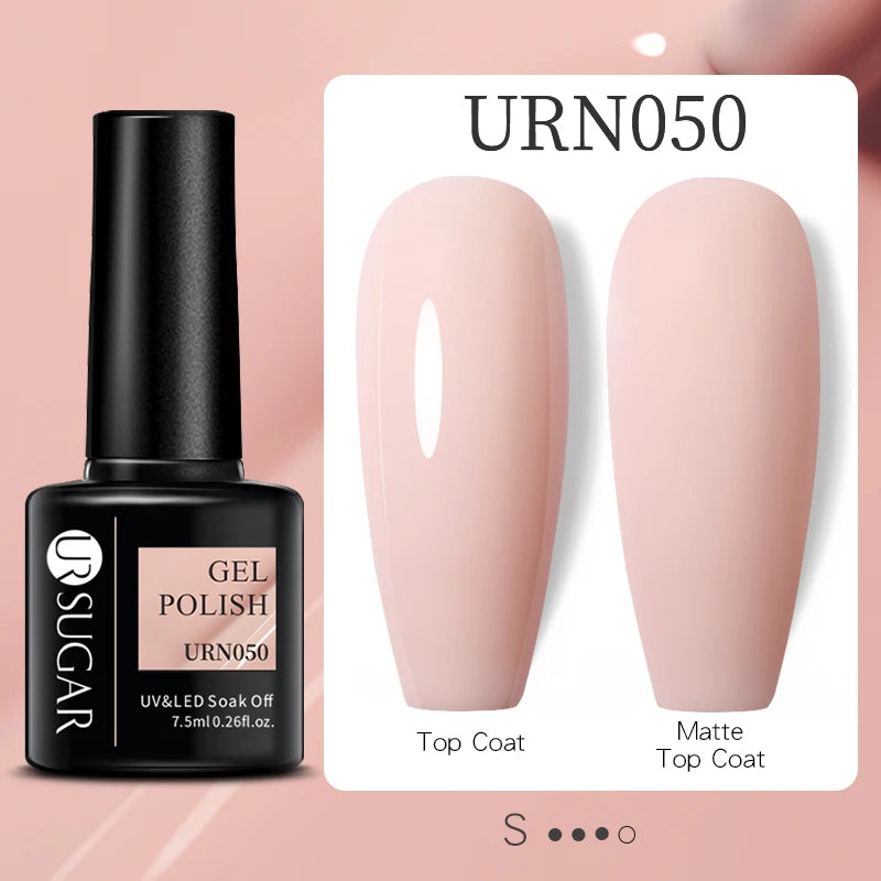 UR SUGAR 7.5ml Reflective Glitter Gel Polish - Pink Sequins UV Soak-Off Semi-Permanent