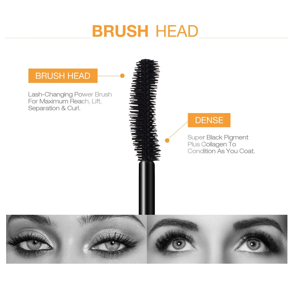 O.TWO.O 3D Lengthening Mascara Gold Tube - Curling Extension Effect, Long-Wearing