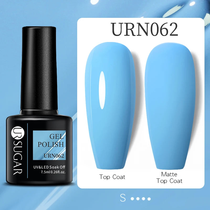 UR SUGAR 7.5ml Reflective Glitter Gel Polish - Pink Sequins UV Soak-Off Semi-Permanent