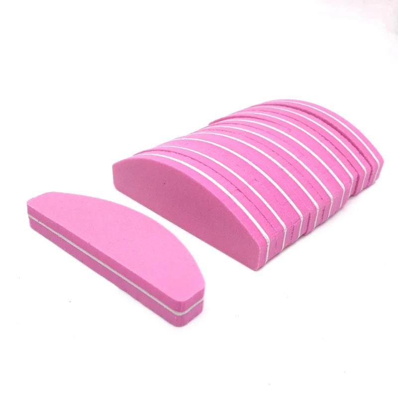 10-Piece Washable Double-Sided Nail Buffering File Block Set - Salon Sponge Manicure
