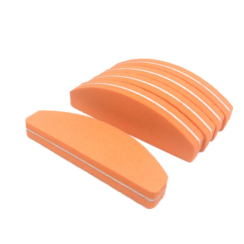10-Piece Washable Double-Sided Nail Buffering File Block Set - Salon Sponge Manicure