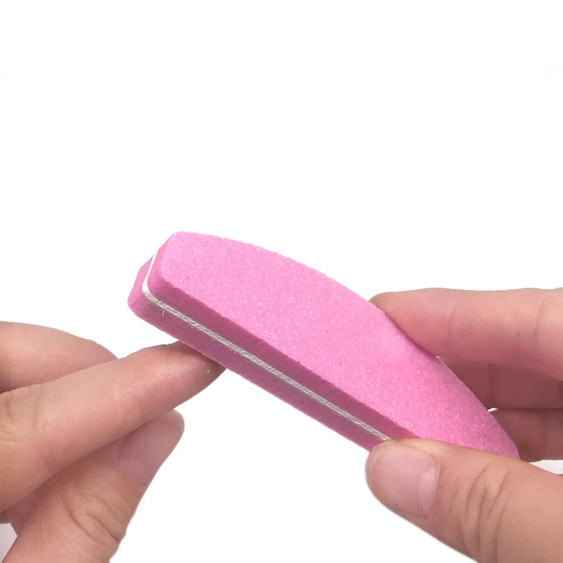 10-Piece Washable Double-Sided Nail Buffering File Block Set - Salon Sponge Manicure