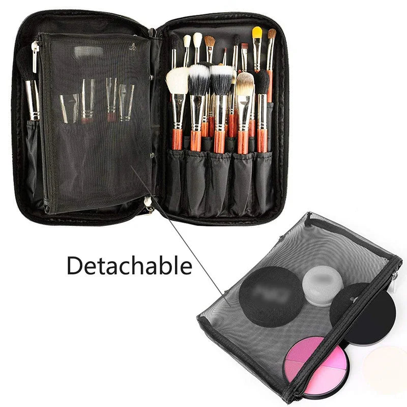 Klsyanyo Professional Multi-Function Cosmetic Bag - Beauty Case & Brush Organizer for Travel