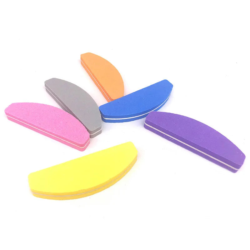10-Piece Washable Double-Sided Nail Buffering File Block Set - Salon Sponge Manicure