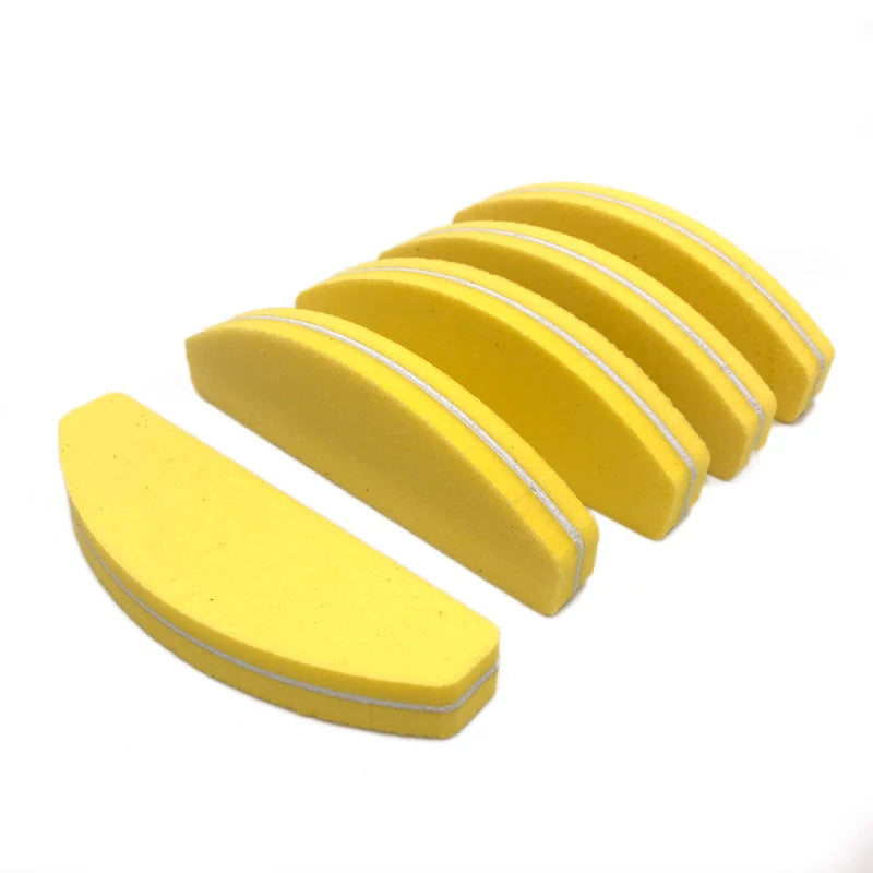 10-Piece Washable Double-Sided Nail Buffering File Block Set - Salon Sponge Manicure