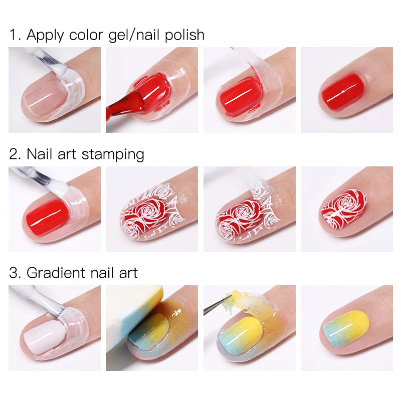 LILYCUTE Peel-Off Latex Liquid Tape - Anti-Overflow Nail Polish Protection Glue