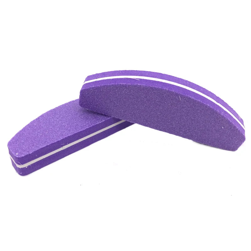 10-Piece Washable Double-Sided Nail Buffering File Block Set - Salon Sponge Manicure