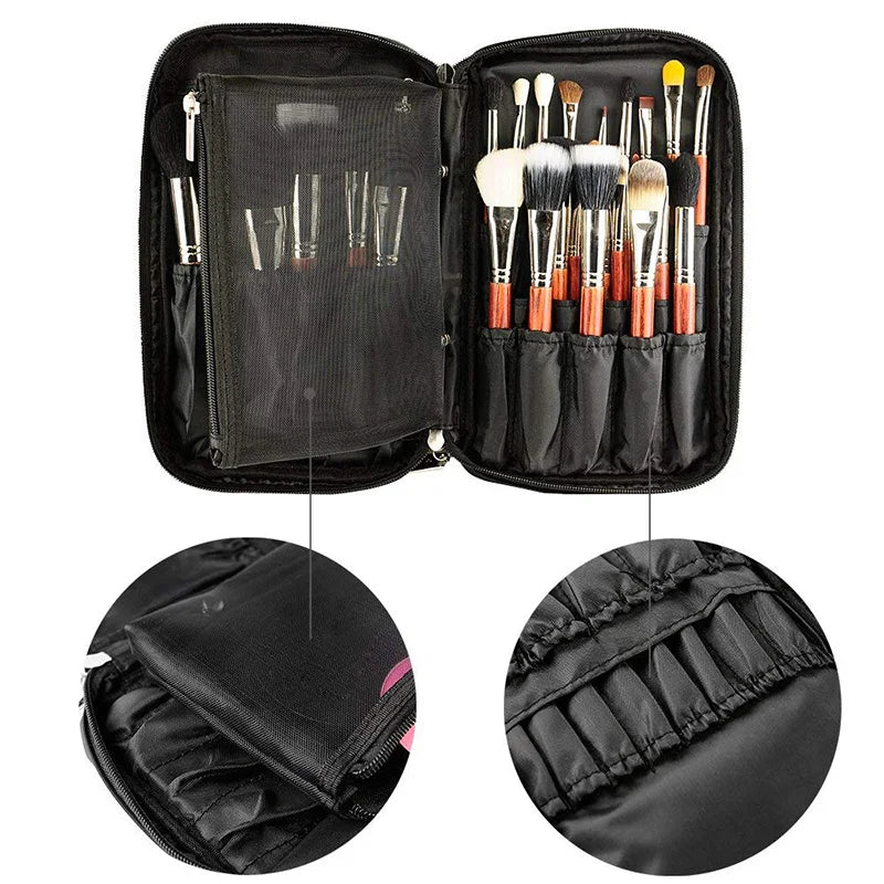 Klsyanyo Professional Multi-Function Cosmetic Bag - Beauty Case & Brush Organizer for Travel