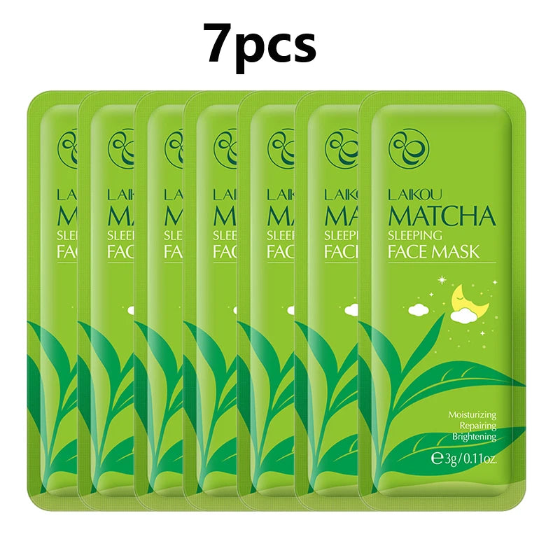 LAIKOU 7-Piece Moisturizing Sleeping Face Sheet Mask Set - Hydrating & Nourishing Night Masks