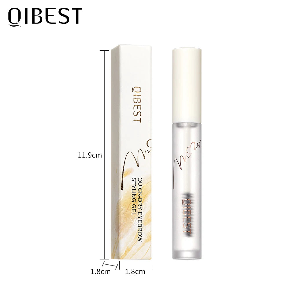 QIBEST Transparent Eyebrow Gel Wax - 3D Brush Brow Styling Soap, Long-Lasting