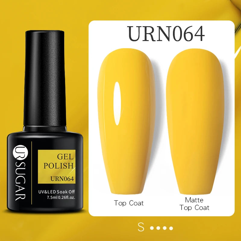 UR SUGAR 7.5ml Reflective Glitter Gel Polish - Pink Sequins UV Soak-Off Semi-Permanent