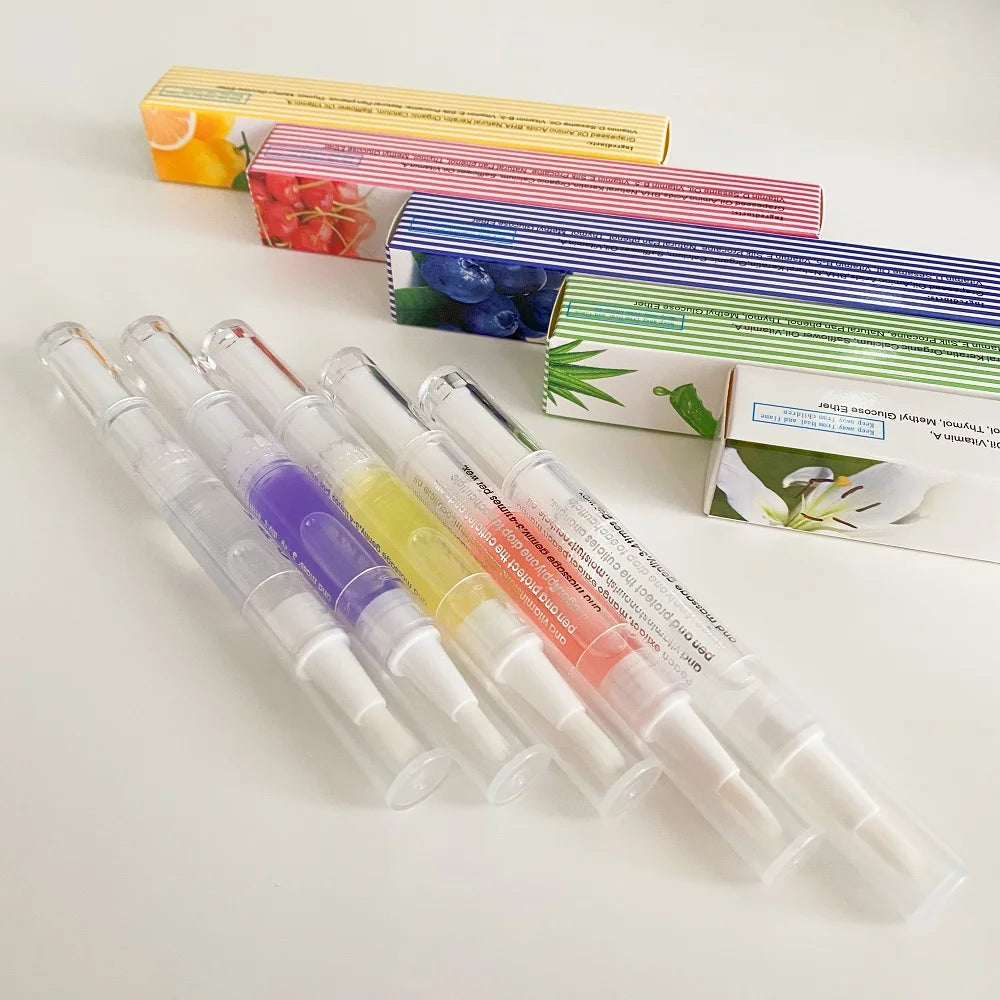 30-Piece Cuticle Oil Pen Set - 15 Fragrances Nail Treatment & Revitalizer