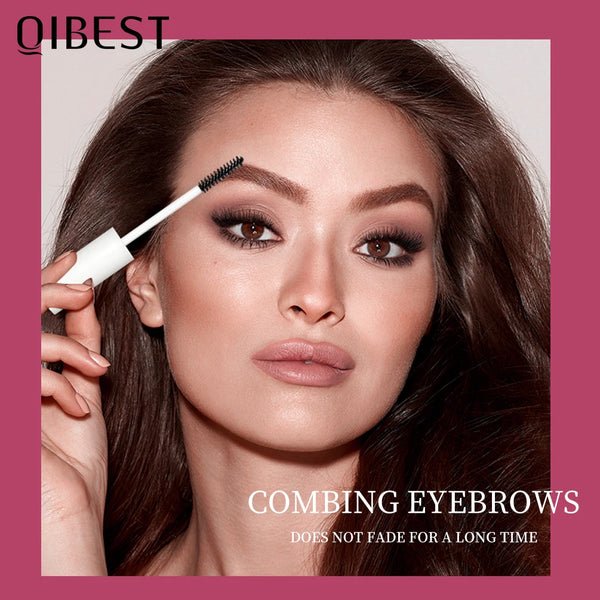 QIBEST Transparent Eyebrow Gel Wax - 3D Brush Brow Styling Soap, Long-Lasting